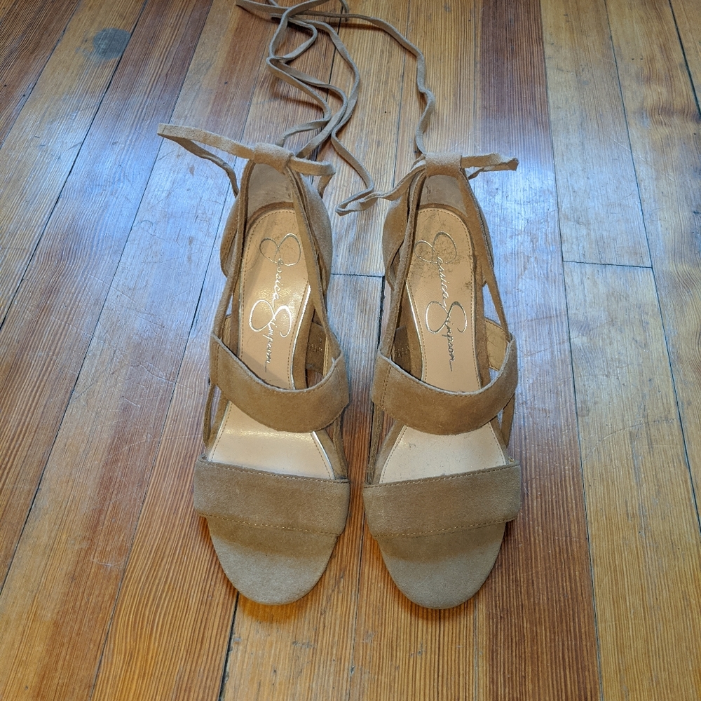 Open Toe Lace Up Heels